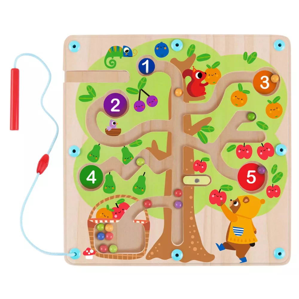 Magnetický labyrint Počítanie ovocia na strome