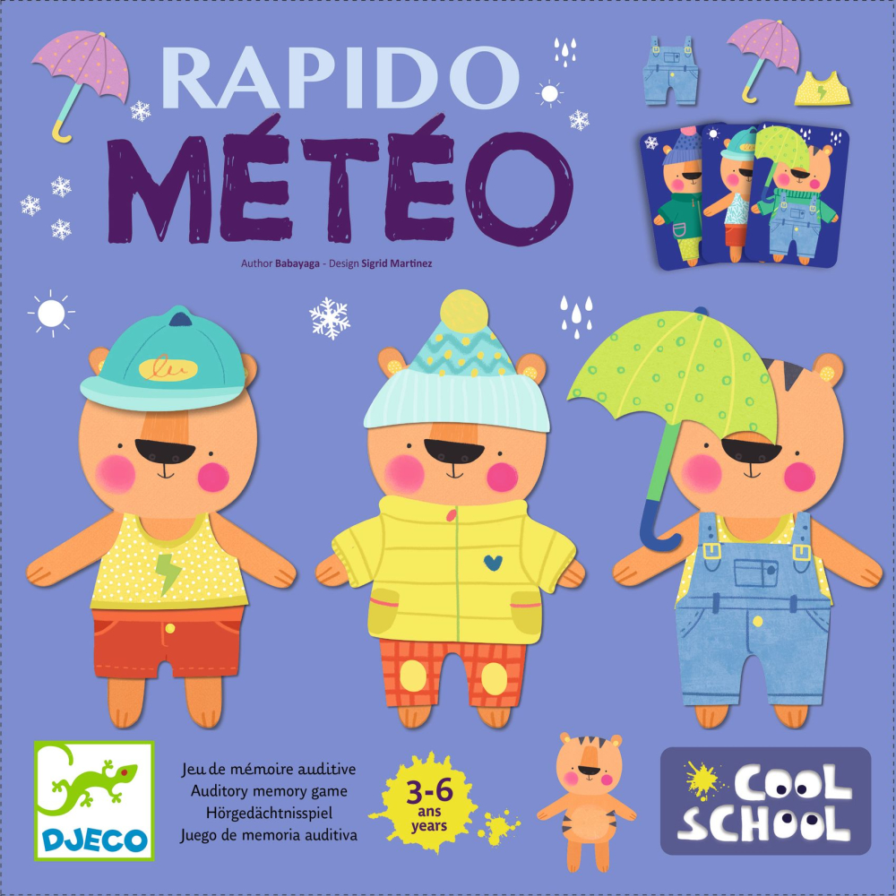 Rapido Meteo: stolová hra, edukačná, na sluchovú pamäť