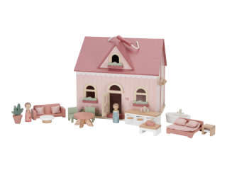 Drevený prenosný domček pre bábiky Little Dutch